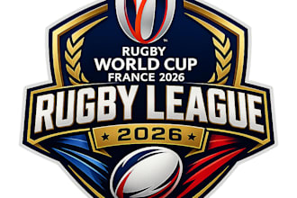 design a logo for the upcoming rugby world cup for your youtube short