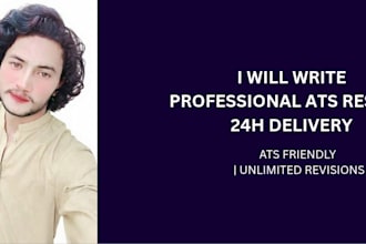 write ats friendly resume CV and cover letter in 24h