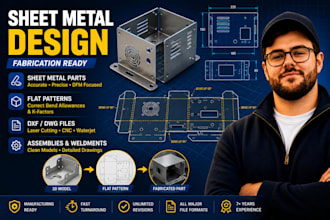 design sheet metal parts, mechanical assemblies and enclosures in solidworks
