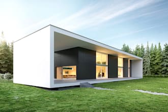provide construction drawing set for 20ft 40feet prefab modular home with render