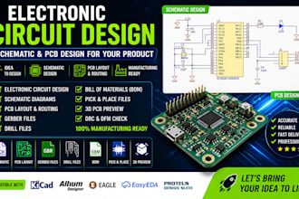 create electronic circuit design schematic hardware design pcb layout design