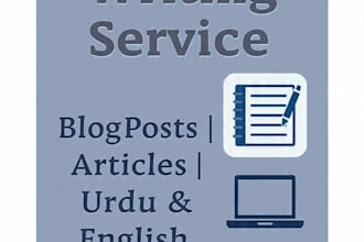 do urdu and english content writing and blog articles