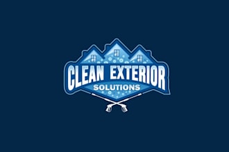 design fresh wash super clean exterior logo