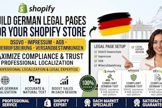 build german legal pages for your shopify store dsgvo impressum agb dser product
