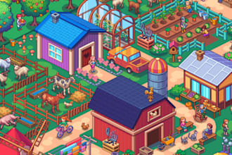 isometric pixel art game asset props background tileset environment 2d sprite