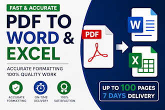 convert PDF to word or excel manually with high accuracy