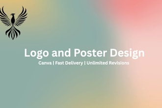 make canva posters and logo for you