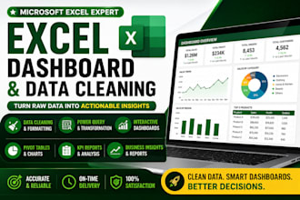 clean excel data and create interactive dashboards