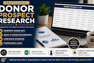 build a targeted donors list prospect list for nonprofits and fundraising