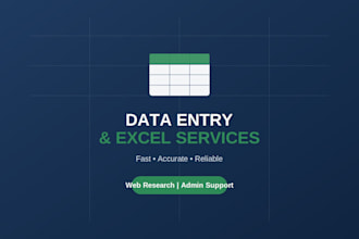 do accurate data entry web research and excel work