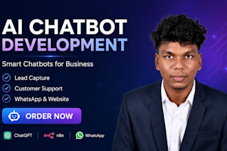 build ai chatbot, customer support bot and lead capture automation