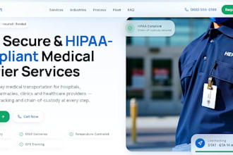 wordpress booking website for medical courier and logistics