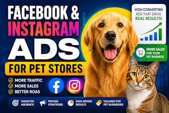 manage facebook and instagram ads for pet ecommerce brands