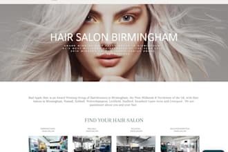 design hair salon website, barber website, skincare website