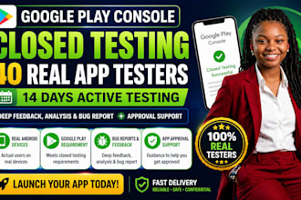 provide real device 12 tester for google play console closed app testing