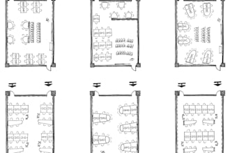 create conceptual space plans and multiple room layout options
