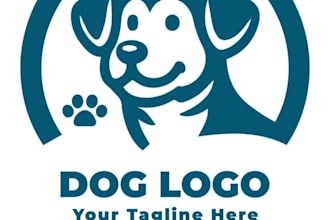 do pet store custom dog cat animal logo design