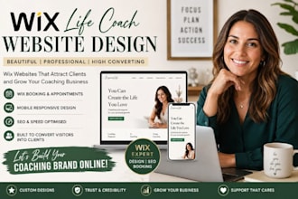 design wix life coach website wix coaching website wix booking website