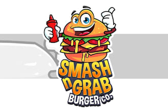 design extraordinary burger restaurant food logo
