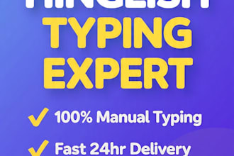 do fast hindi english typing and translation work