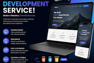 build a modern website for your buisness