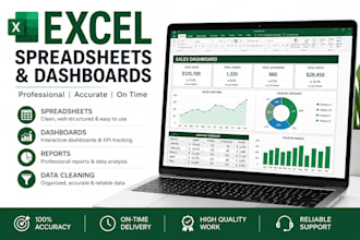 create professional excel spreadsheets and dashboards