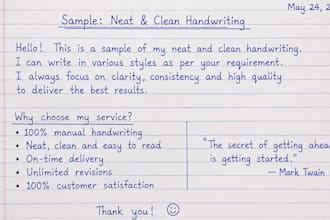 write anything with my beautiful handwriting