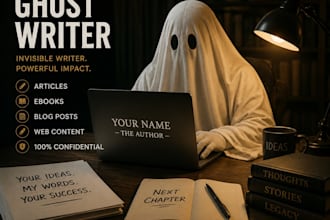 ghostwrite high quality articles, blogs and e books