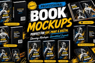 do custom 3d book, book mockup