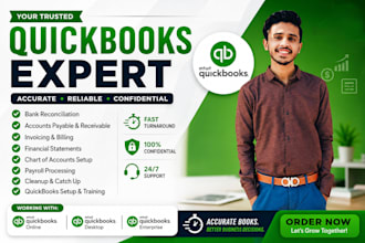 do bookkeeping in quickbooks online complete set up and reconciliation