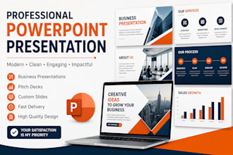 design a professional powerpoint presentation PPT and pitch deck