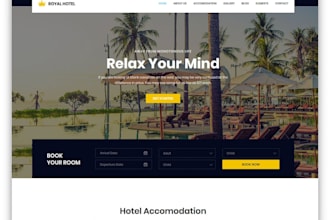 design hotel website, vacation rental website and booking website