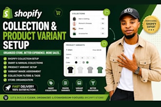 setup smart shopify collection to improve store navigation product variant setup