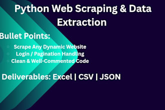 develop a web scraper in python