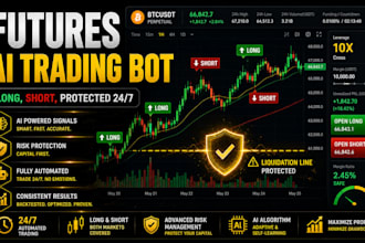develop a crypto futures trading bot for binance, bybit, kucoin with ai logic