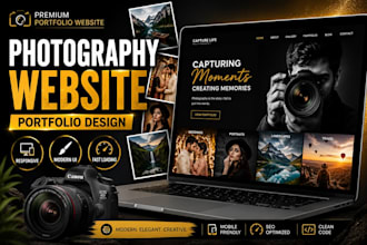 create a modern and responsive photography portfolio website