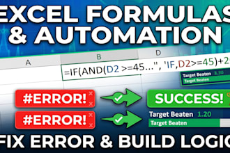 create custom excel formulas, fix errors, and automate your spreadsheets