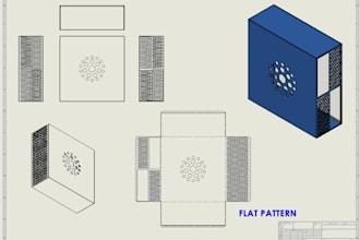 design sheet metal parts and flat pattern drawings