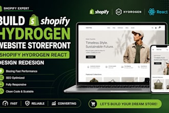 build shopify hydrogen website storefront shopify hydrogen react design redesign