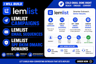 build lemlist campaigns lemlist email sequences lemlist spf dkim dmarc domains