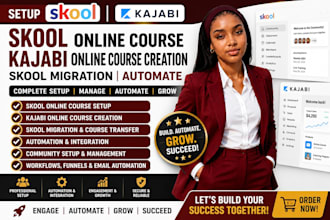 setup skool online course kajabi online course creation skool migration automate