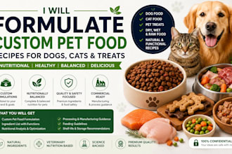 provide professional pet food formulation and product development