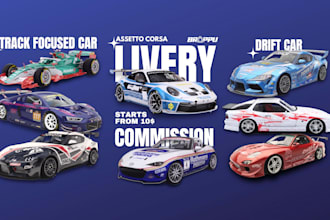 design highly detailed assetto corsa liveries