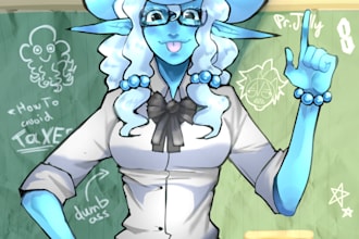 make digital art of ur oc or fanarts ,no nsfw
