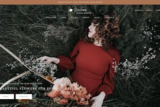 design a professional wix flower shop website for your florist