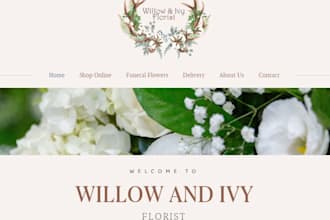 design a professional wix flower shop website for your florist