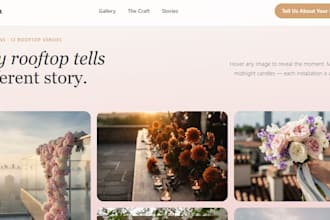 design wix flower shop website, florist website and rose shop website