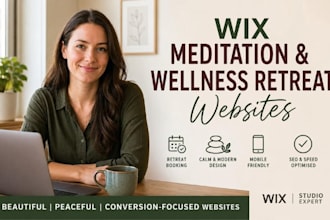crete wix meditation retreat website wix wellness website wix yoga website