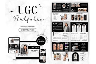 design high converting ugc portfolio website canva website influencer media kit