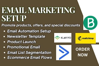 do email marketing, automation on mailchimp, klaviyo, activecampaign, brevo keap